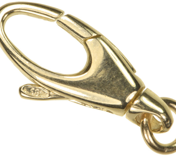 9ct Yellow Gold Lobster Trigger Clasp Catch Oval 18mm 9ct Yellow Gold Lobster Trigger Clasp Catch Oval 18mm