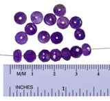 Amethyst 6mm Faceted Rondelles 1mm Hole (Qty=18 Beads)