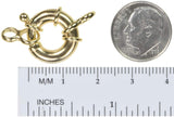 uGems 14K Gold Super Spring Ring Clasp with Figure-8 Connector 16mm