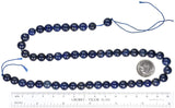 SODIAL(R)Lapis Lazuli 8mm Round Gem Royal Blue Beads Strand 15"