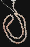 Shaded Pink Opal Micro Faceted Rondelle Genuine Natural Beads Strand ~4mm 13"