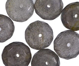 Labradorite 8mm Facet Rondelles 1mm Hole (Qty=8)